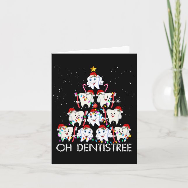 Cartão Dentista de Natal Dentista de Natal Dentista é (Frente)