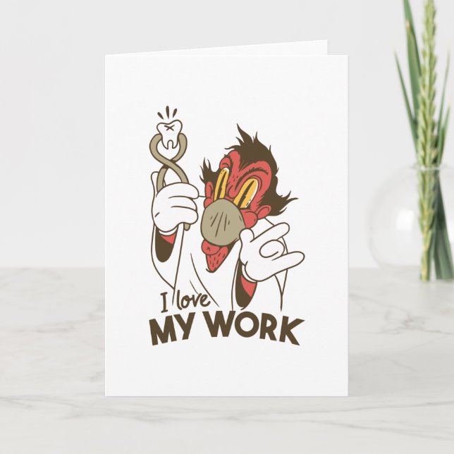 Cartão Dentista Engraçado Presente para Cirurgião Dental (Frente)