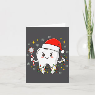 Cartão Dentista Natal Dentes Luzes de Natal Engraçado Den