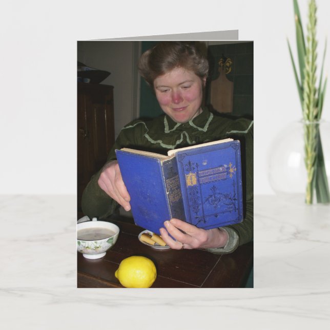 Cartão — dentro de citação de livro vitoriano (Frente)