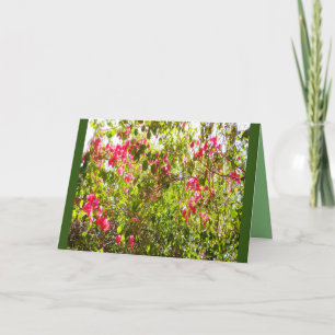 Cartão Dentro de mensagem de design floral rosa