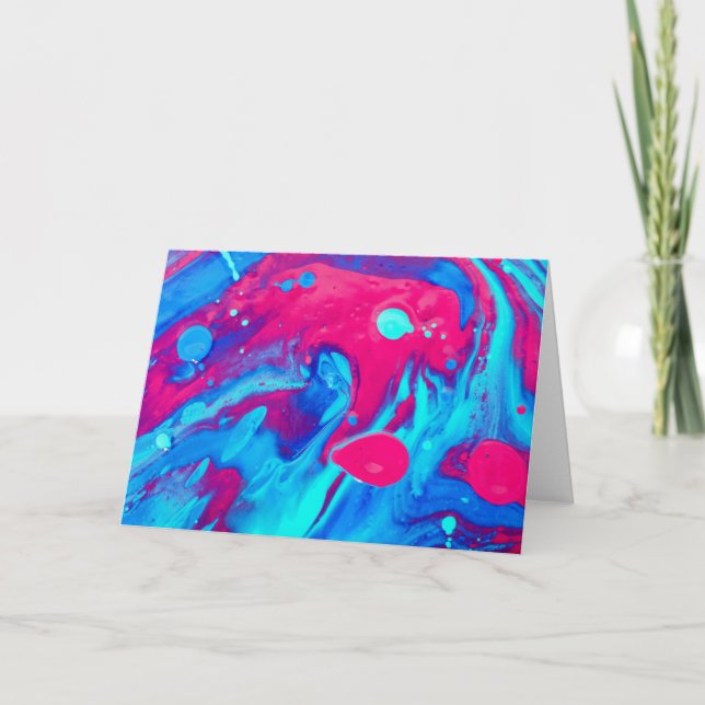 Cartão Dentro de uma lâmpada de lava (Frente)