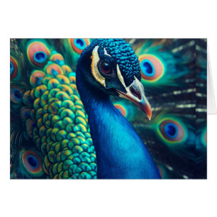 Cartão Dentro de Vazio de Perfil de Peacock