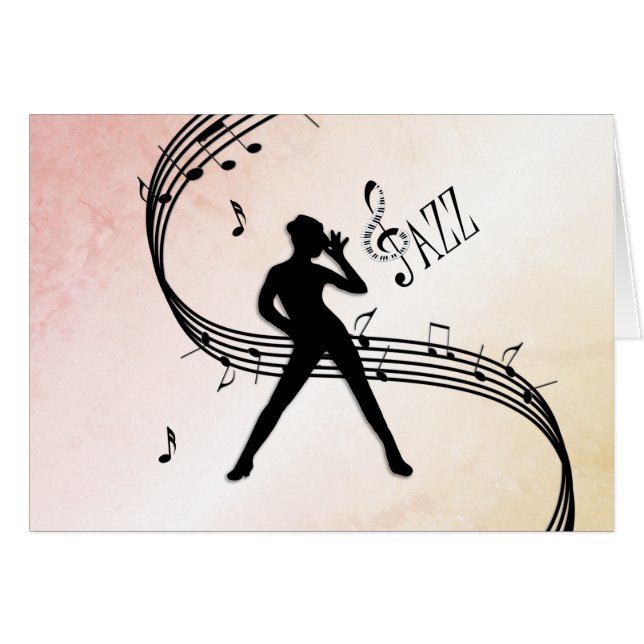 Cartão Dentro de Vazio Jazz Dance (Frente Horizontal)