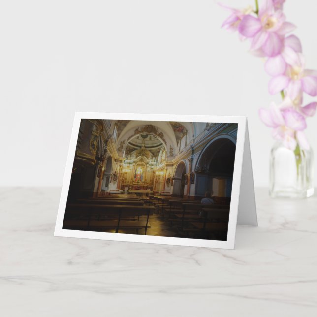 Cartão Dentro do Mosteiro de São Miguel, Lliria, Espanha (Orquídea)