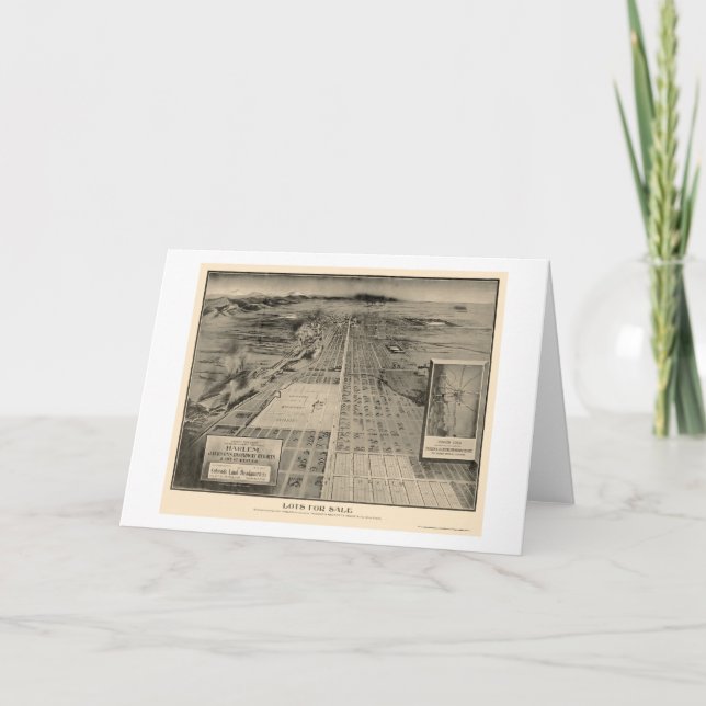 Cartão Denver, CO Panoramic Map - 1907 (Frente)