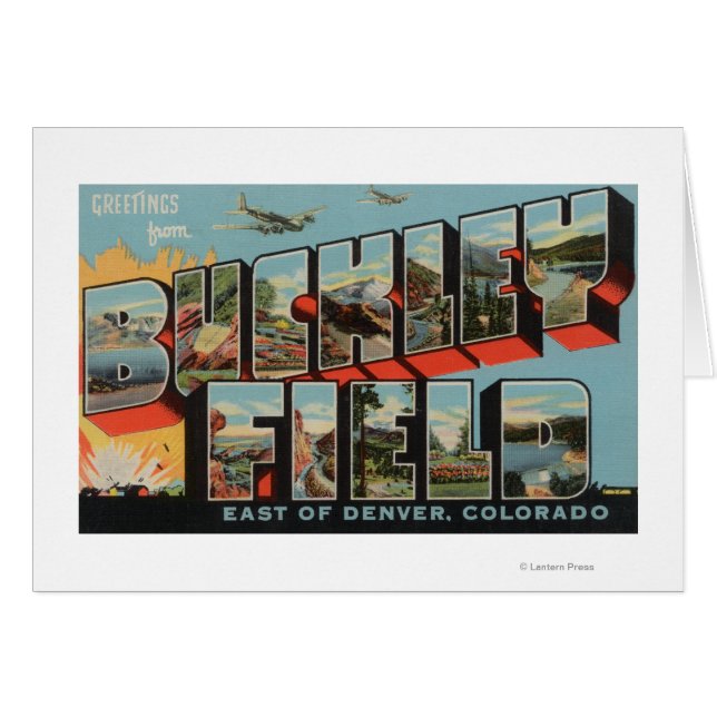 Cartão Denver, Colorado - Buckley Field (Frente Horizontal)