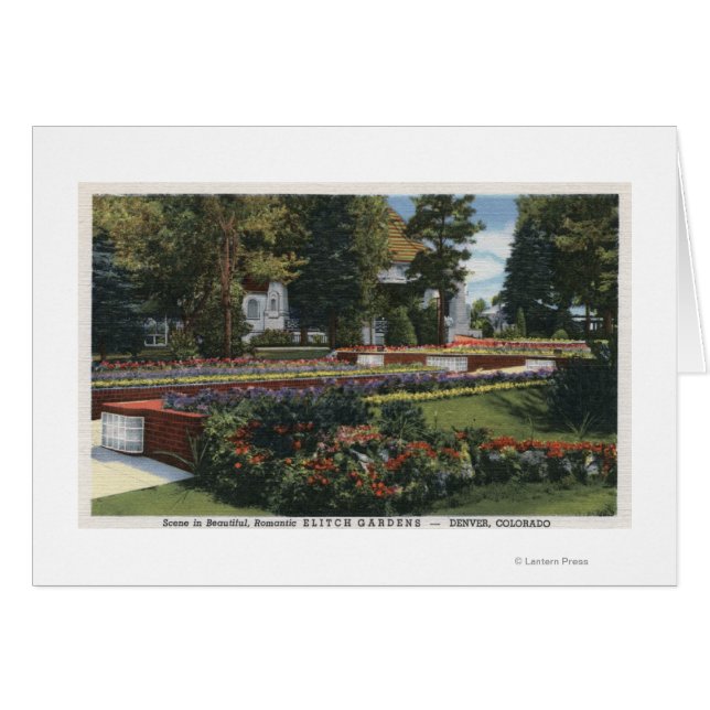 Cartão Denver, Colorado - Vista de Elitch (Frente Horizontal)