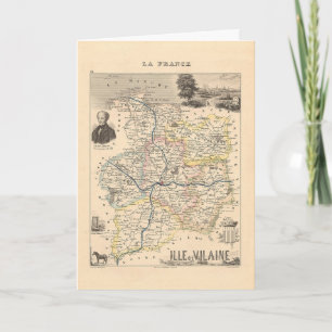 Cartão Departamento de Ille et Vilain, Mapa de Alexandre 