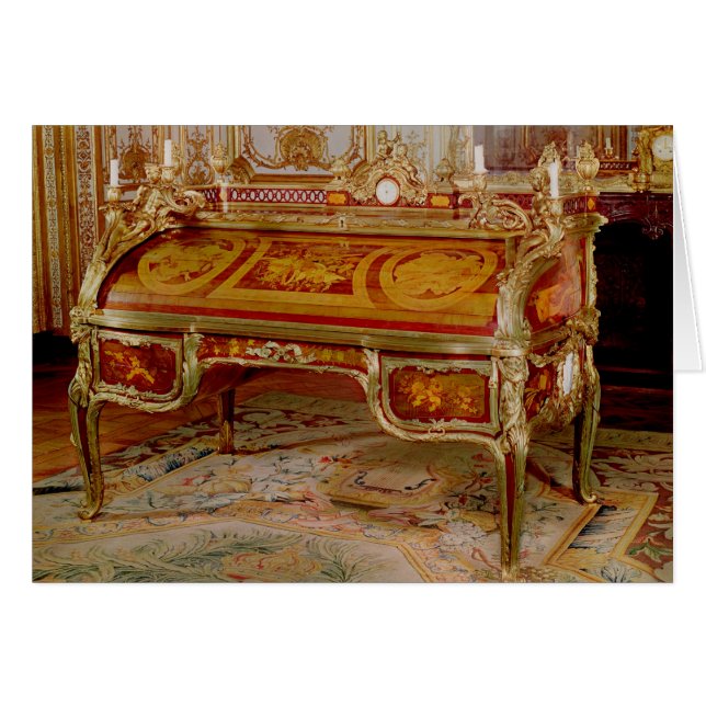 Cartão Departamento du Roi por Oeben e por Riesener (Frente Horizontal)