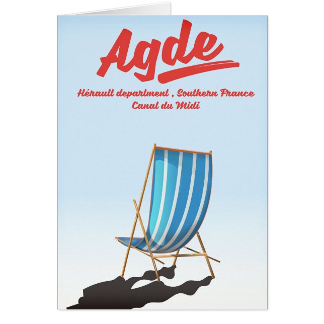 Cartão Departamentos de Agde Hérault no sul da França, vi (Frente)