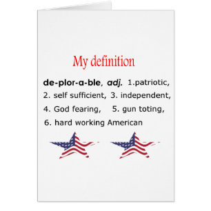 Cartão Deplorável, minha definição