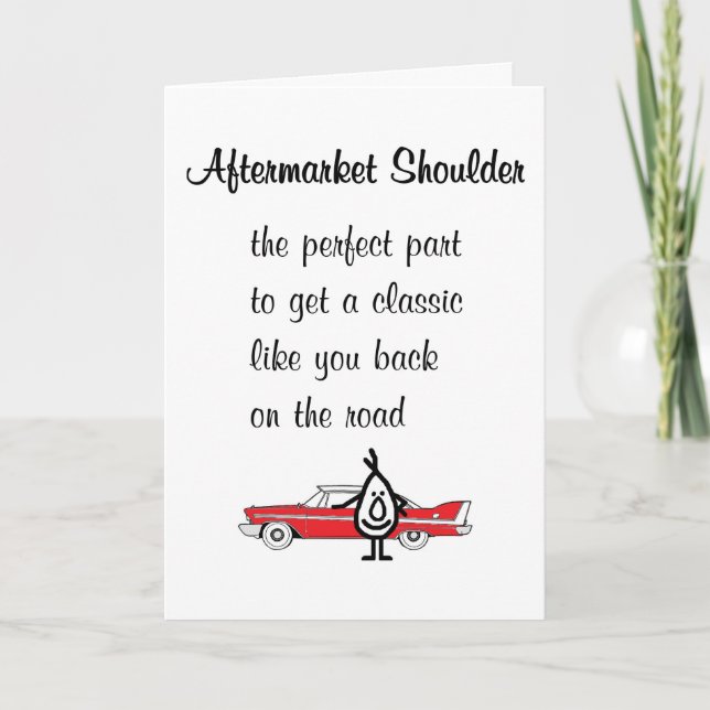 Cartão Depois Do Mercado, Um Novo Poema De Ombro Engraçad (Frente)