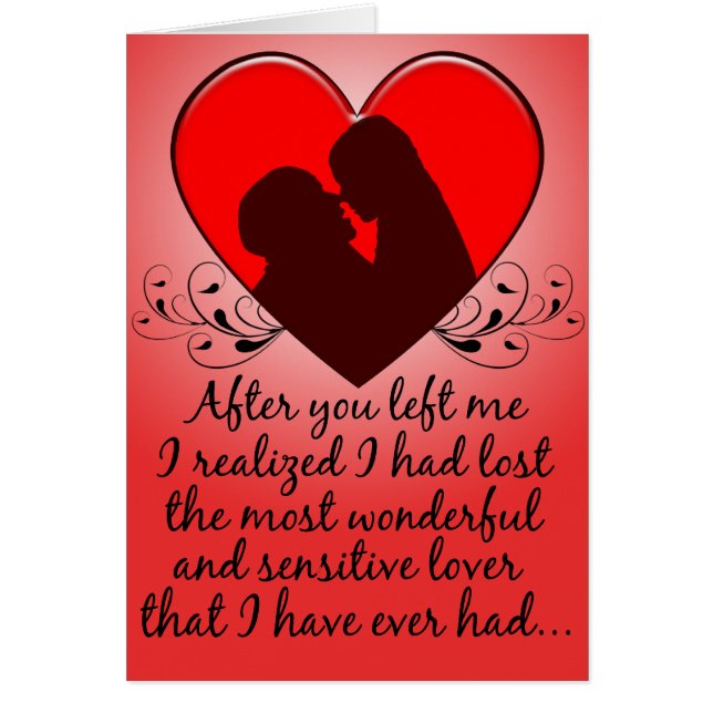 Cartão Depois que você me deixou (Frente)