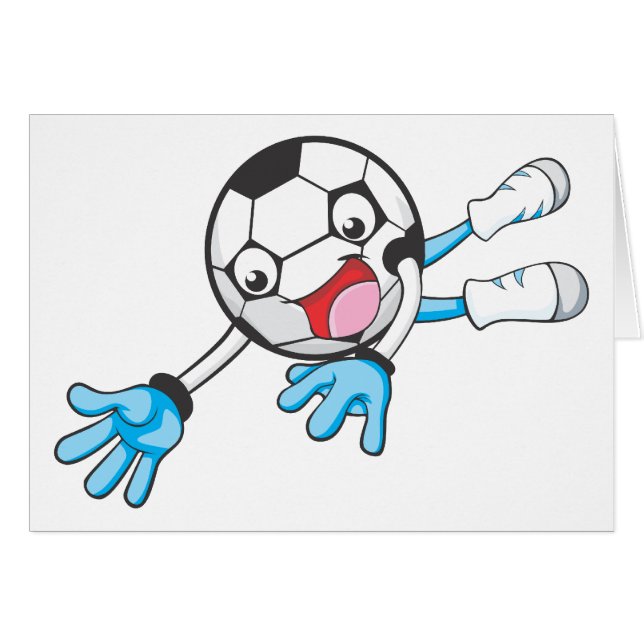 Cartão Depositário do objetivo do futebol (Frente Horizontal)