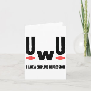 Cartão Depressão Eu Tenho Depressão Esmagadora Cura Menta