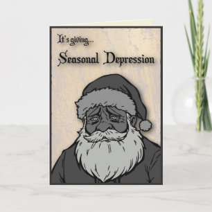 Cartão Depressão Sazonal Irônico Natal