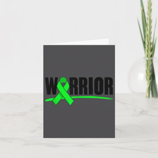 Cartão Depression Warrior Ribbon Mental Health Awareness  (Frente)