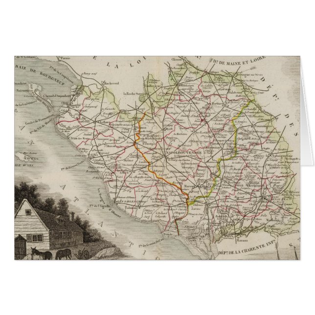 Cartão Dept. De La Vendee (Frente Horizontal)