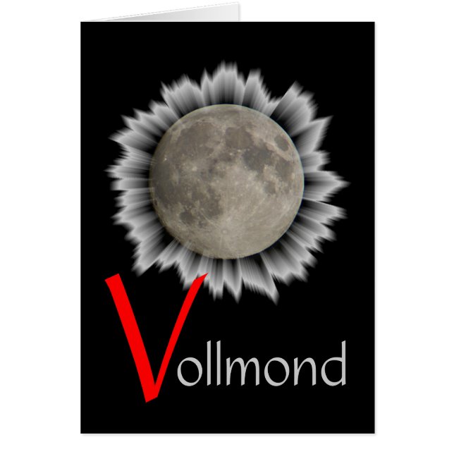 Cartão Der Mond, la lune, la luna, a lua Grusskarte (Frente)