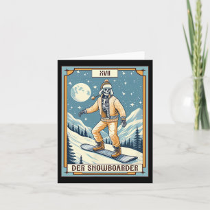 Cartão Der Snowboarder Tarot Card Snowboard Wint
