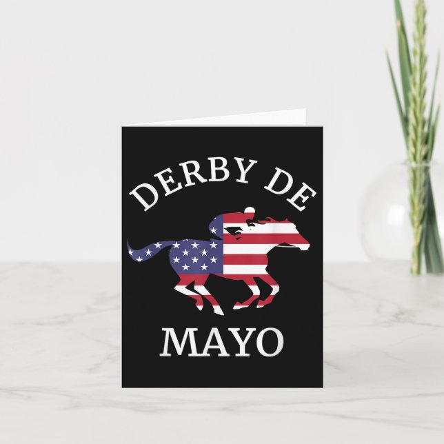 Cartão Derby De Mayo, Engraçado, Cinco De Mayo, Corrida d (Frente)