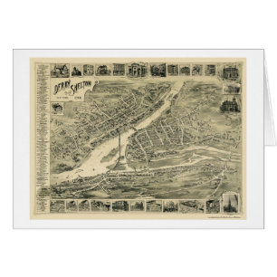 Cartão Derby, mapa panorâmico do CT - 1899