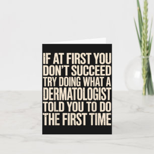 Cartão Dermatologista Arte para Homens Mulheres Dermatolo