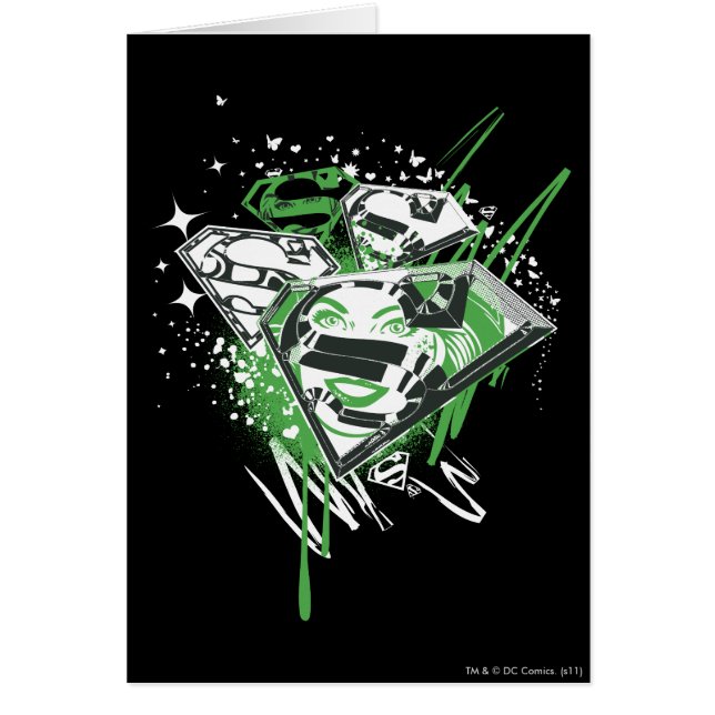 Cartão Derramares Verdes Supergirl (Frente)