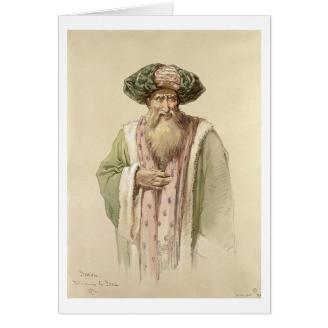 Cartão Dervish - de Bósnia (Frente)