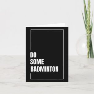 Cartão Desafio de Jogo de Raquete de Peteca de Badminton