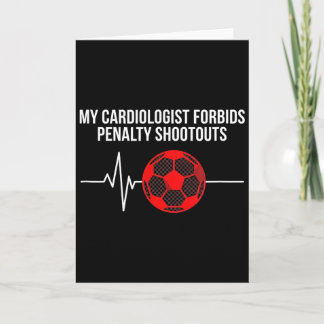 Cartão Desafio de Pênalti de Cardiologista Fã de Futebol 