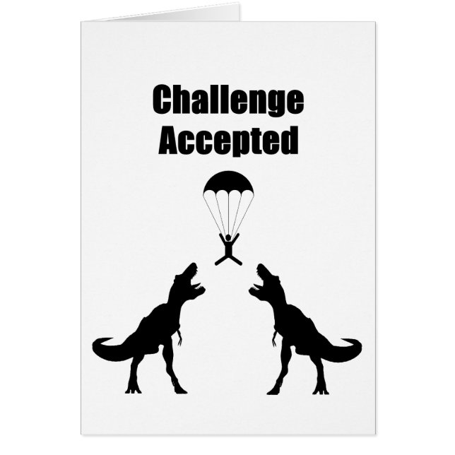 Cartão Desafio de TRex aceitado (Frente)