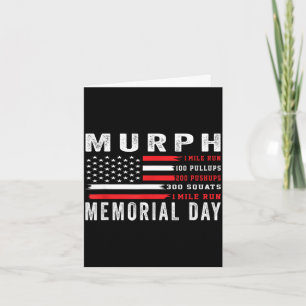 Cartão desafio Murph memorial americano treino de dia do