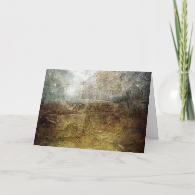 Cartão Desaparecendo Automóvel Abandonado Todas As Ocasiõ (Frente)