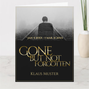 Cartão Desapareceu mas não foi esquecido - Dourado escuro