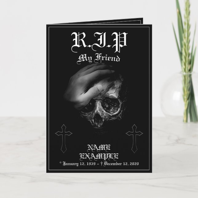 Cartão Descanse em paz meu amigo (Frente)