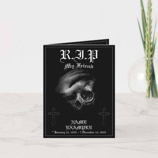 Cartão Descanse em paz meu amigo (Frente)