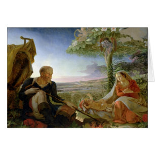 Cartão Descanse no vôo em Egipto, 1805-6