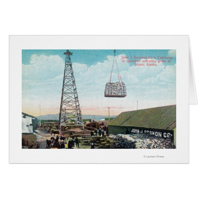 Cartão Descarregamento de grão no canal telefônico Swenso (Frente Horizontal)