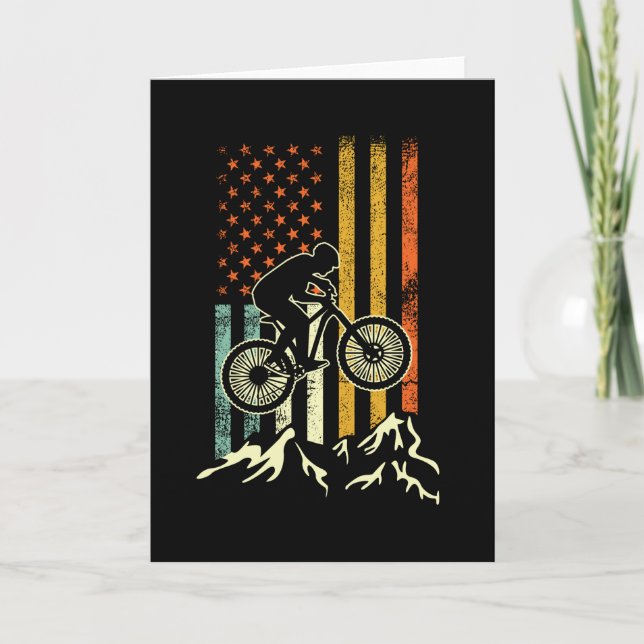 Cartão Descida de Bike Montanha (Frente)