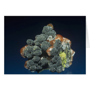 Cartão Descloizite na calcite