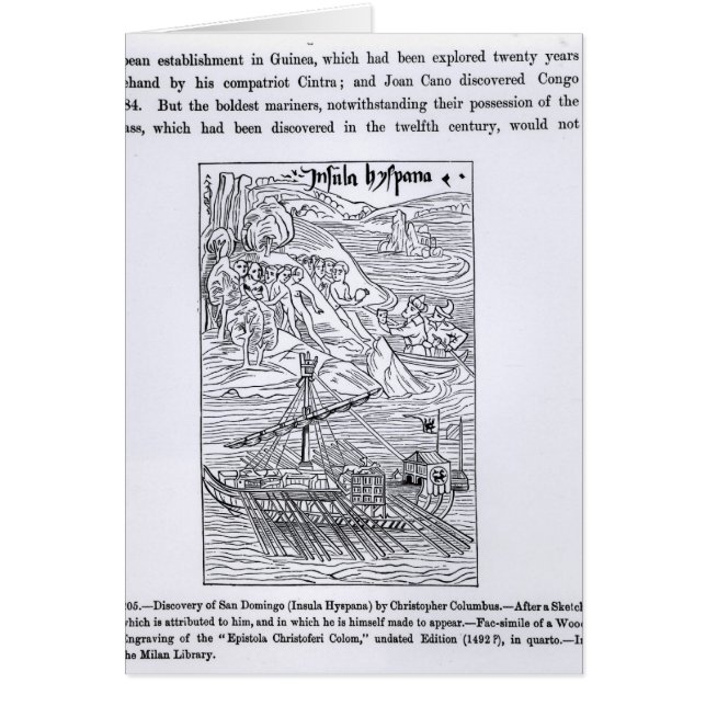 Cartão Descoberta de San Domingo (Frente)