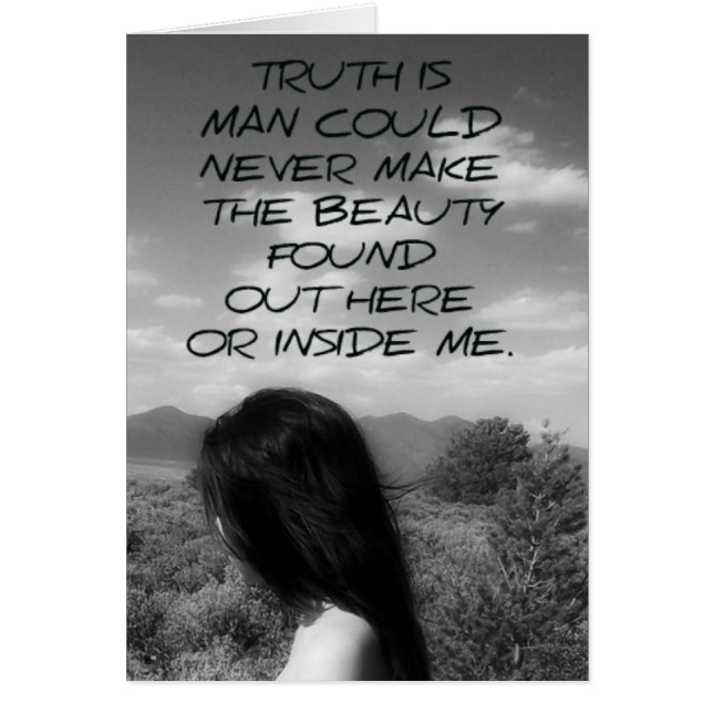 Cartão Descobrindo a beleza interior (Frente)