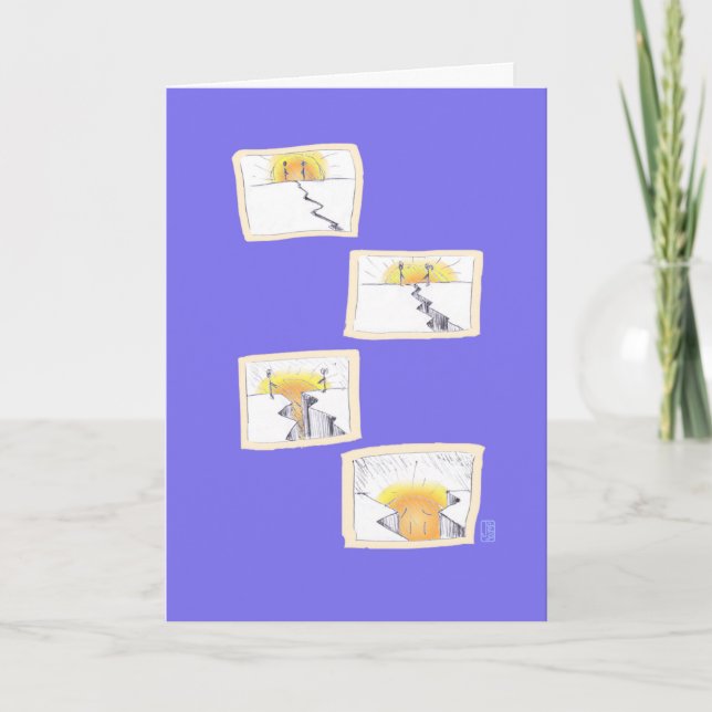 Cartão Desconexão Emocional no Relacionamento Azul (Frente)