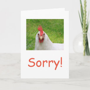 Cartão Desculpas do Cranky Rooster