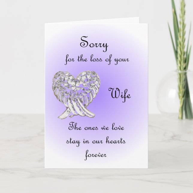 Cartão Desculpe A Perda De Sua Esposa (Frente)