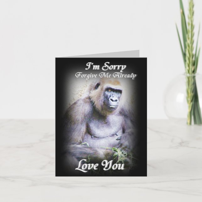 Cartão Desculpe, Amo-te. (Frente)