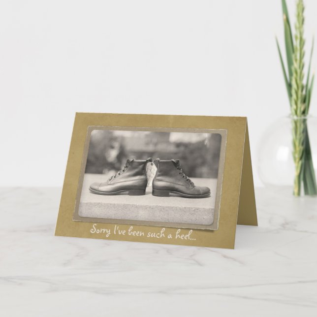 Cartão Desculpe, fui personalizado para reparo de relacio (Frente)