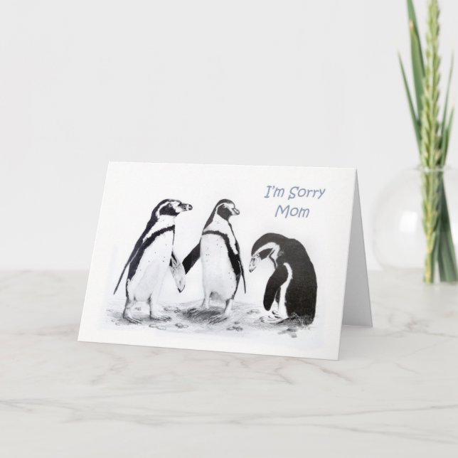 Cartão Desculpe, mamãe Card (Frente)